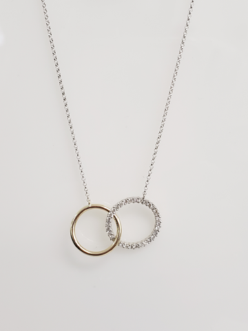 Two Tones Circles Necklace