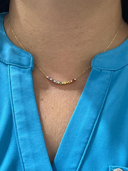 Rainbow Bar Necklace