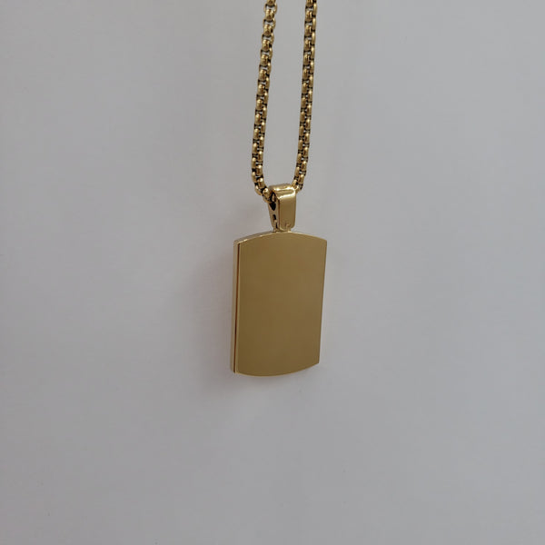 Gold IP Stainless Steel Dog-Tag