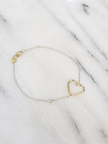 Heart Bracelet with Diamond