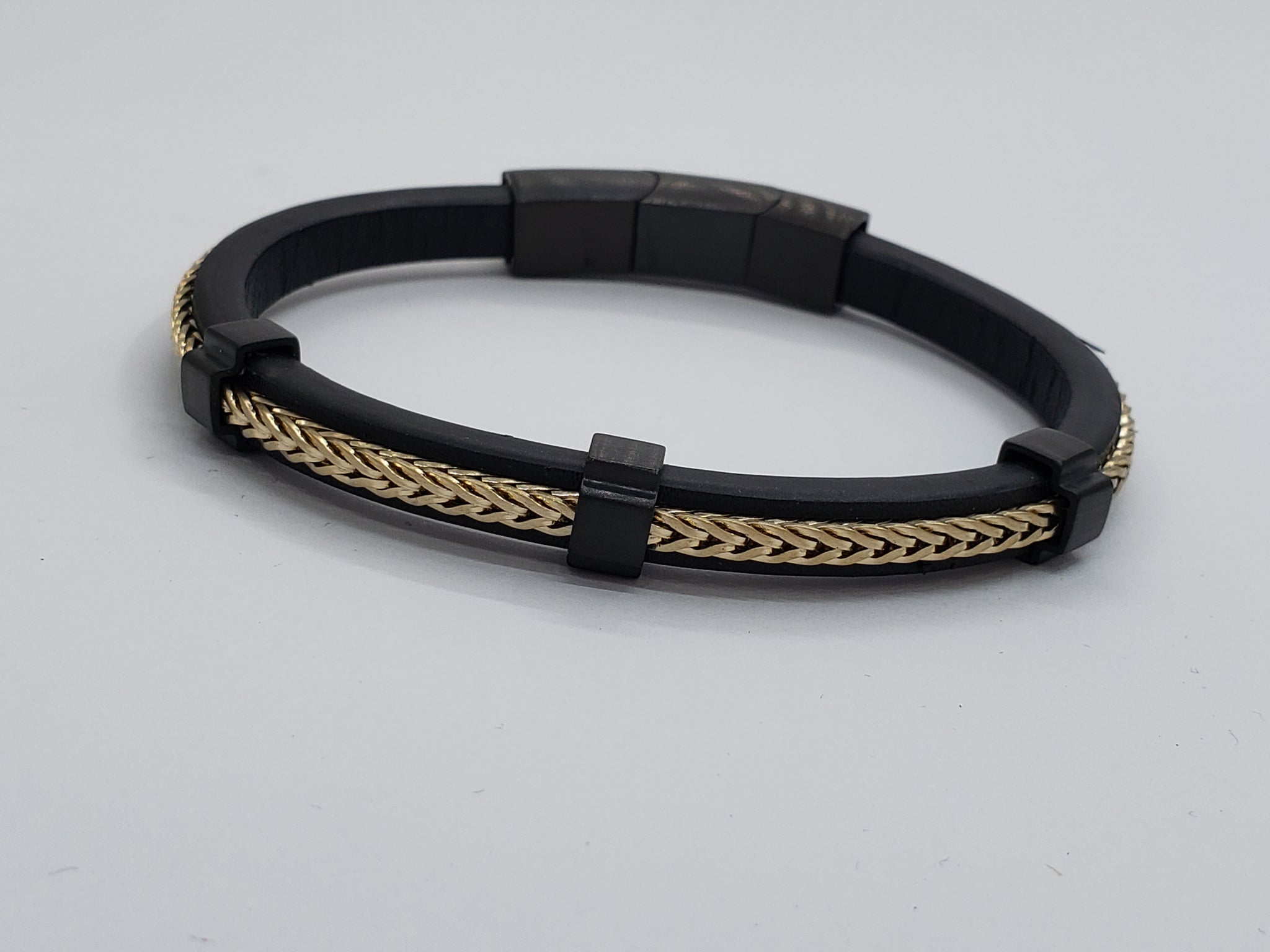 Black Leather Bracelet