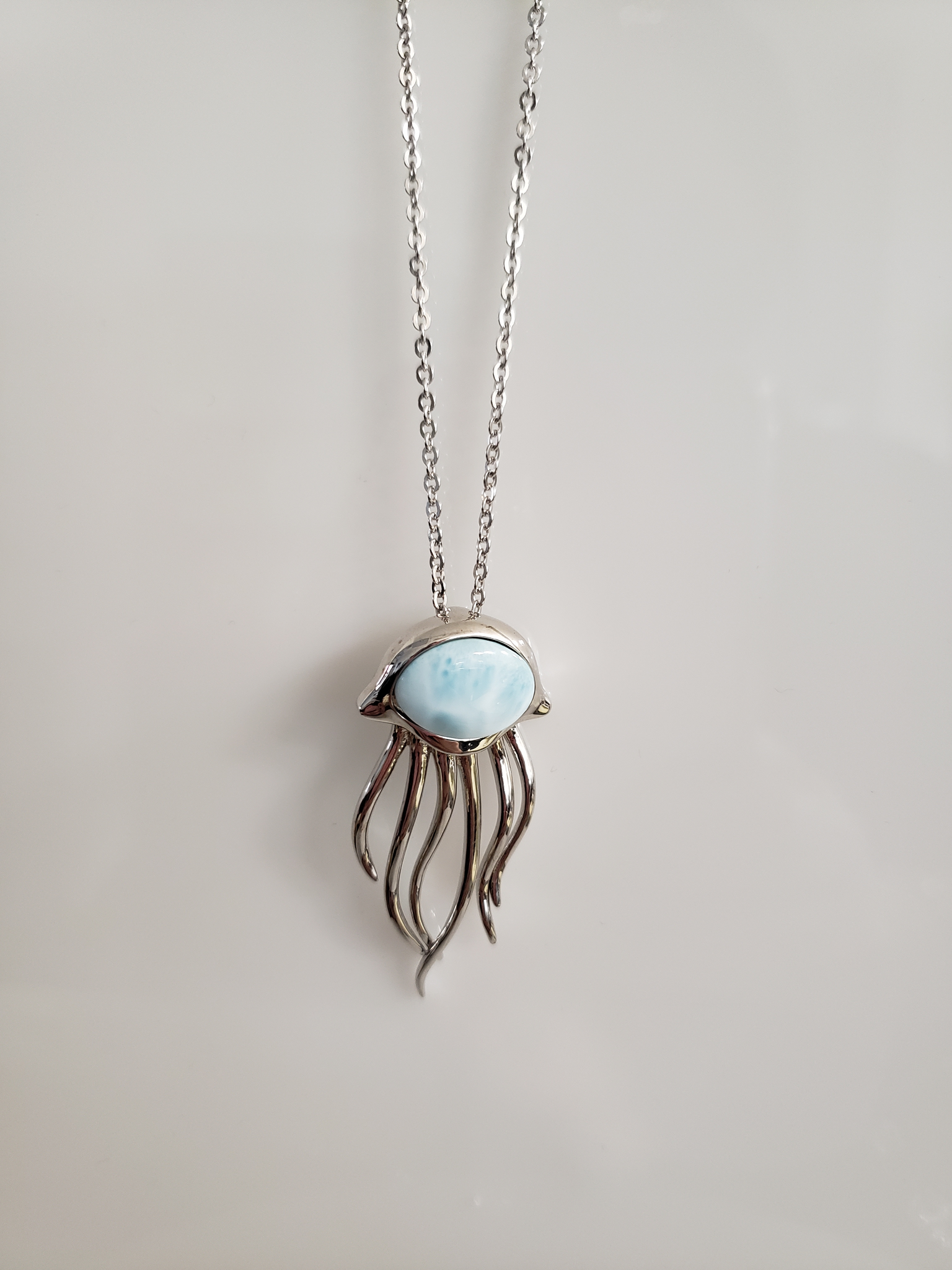 Larimar Jellyfish Pendant