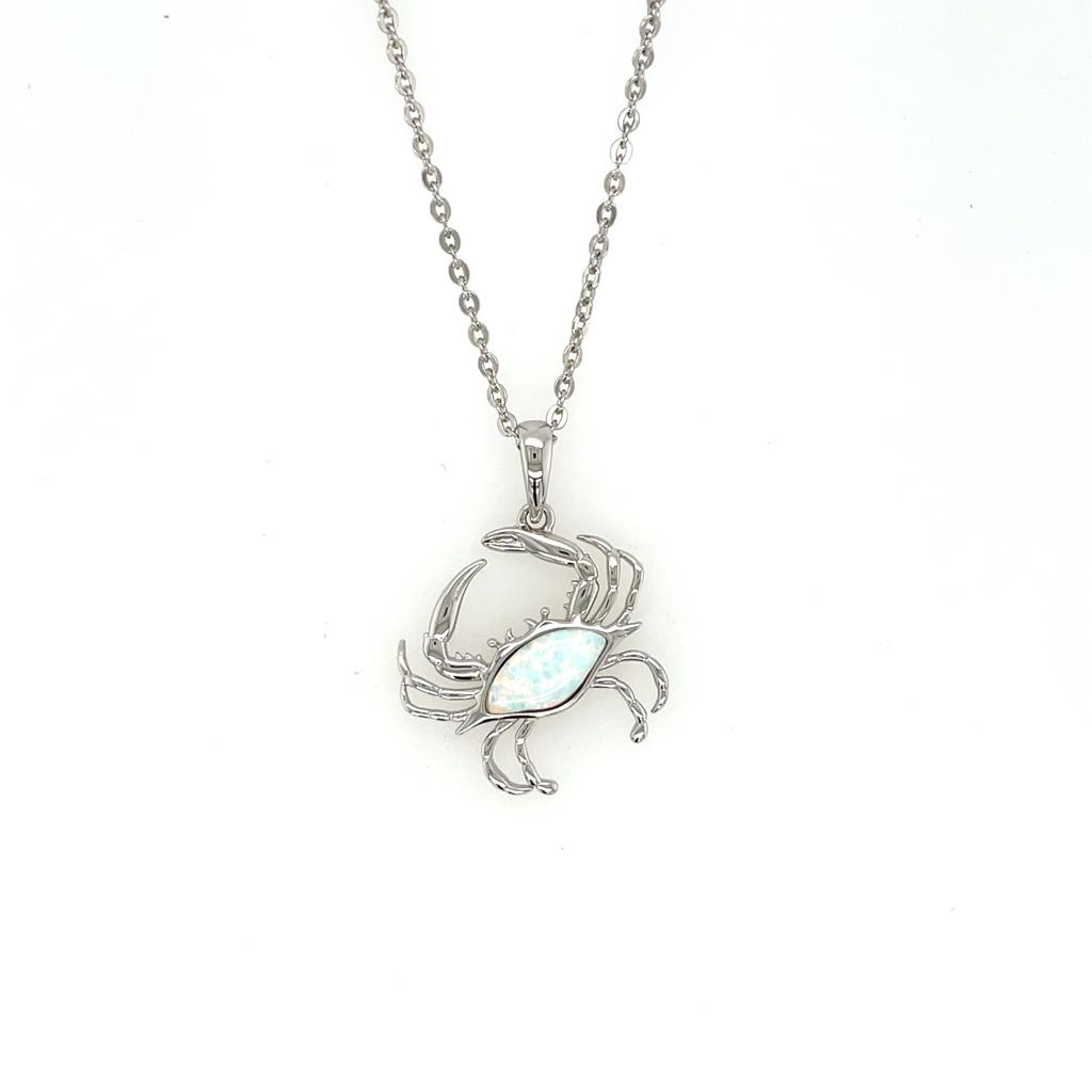 Opal Crab Pendant