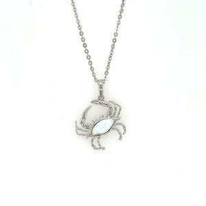 Opal Crab Pendant