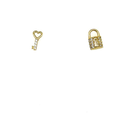 Lock and Key Earrings